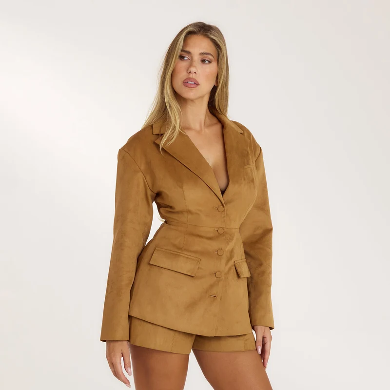 Blazer en Daim - Beige