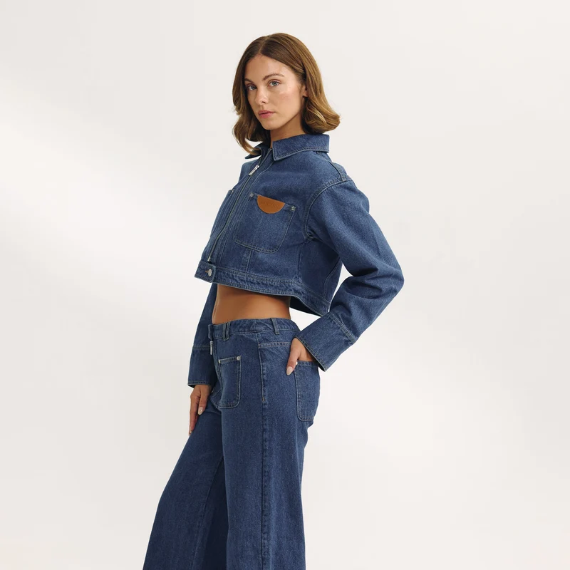 Veste Boxy en Denim - Bleu