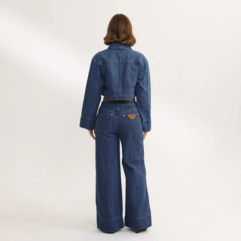 Veste Boxy en Denim - Bleu