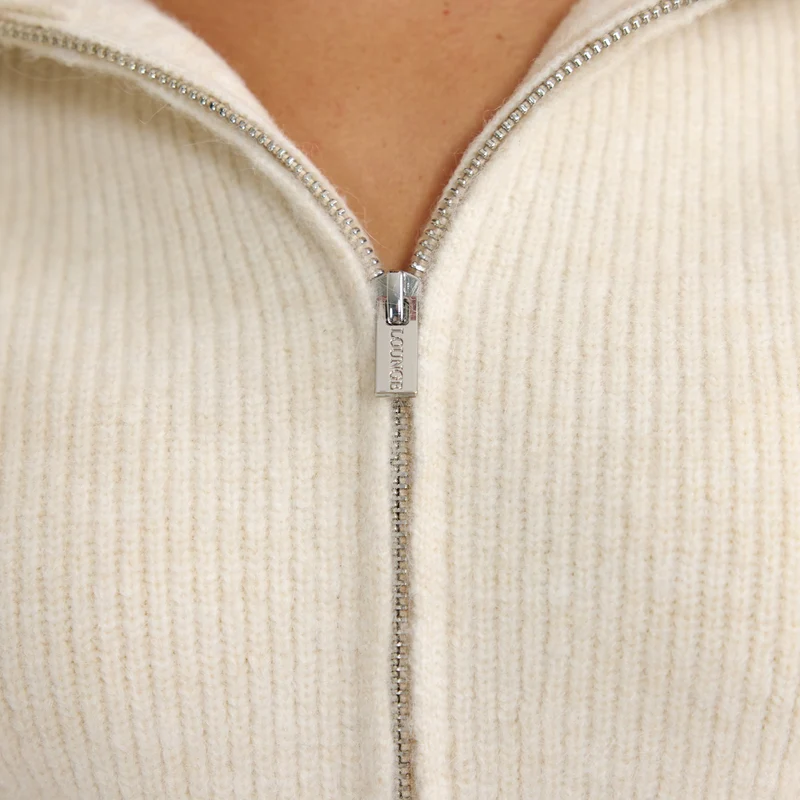Veste Structurée en Maille - Crème