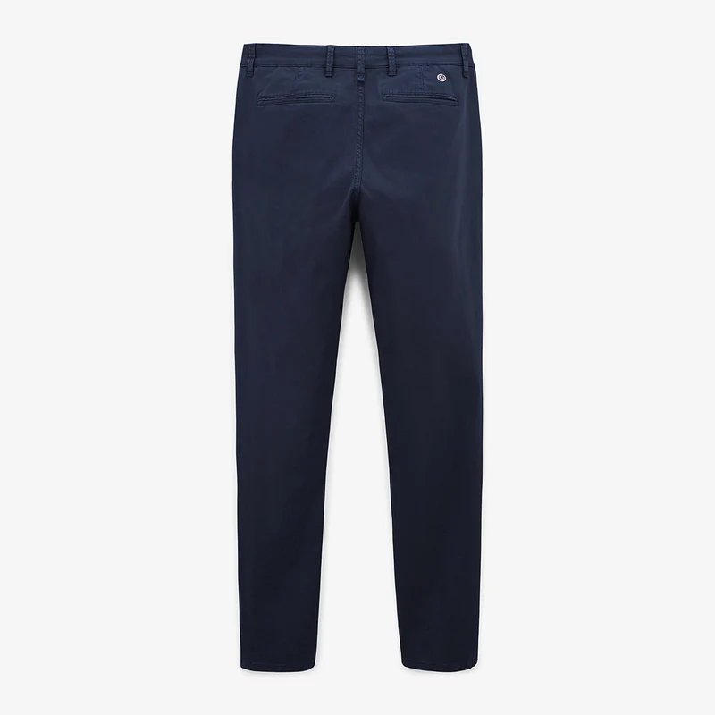 Chino 702 coupe droite confort bleu marine en coton