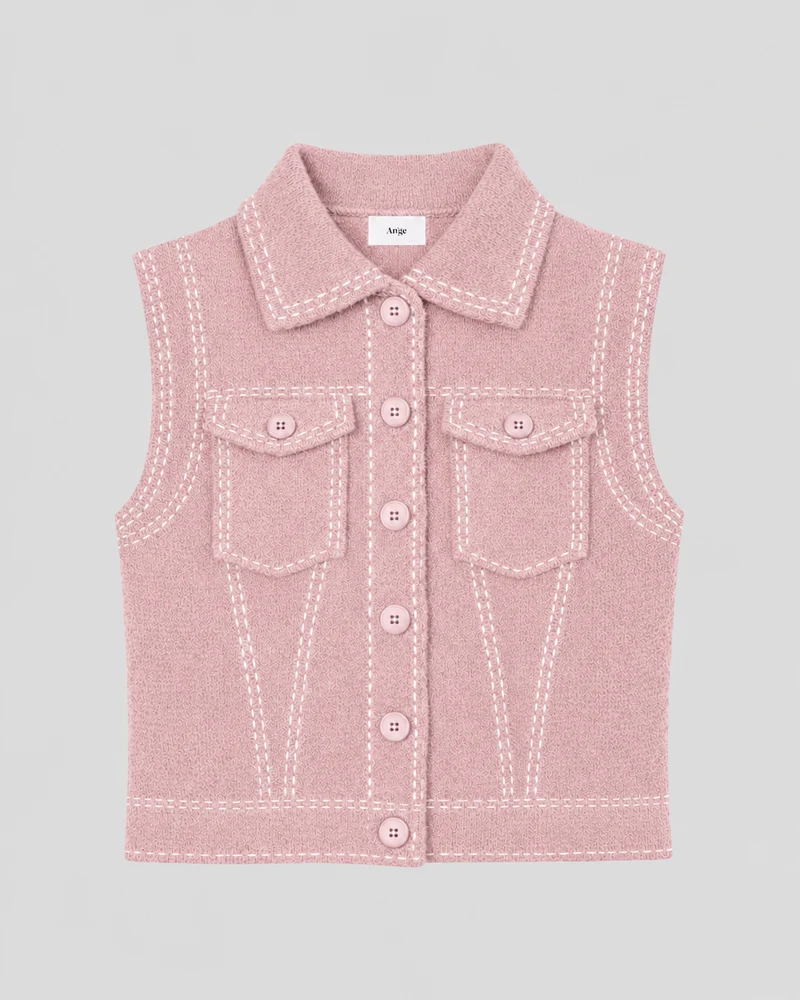 GILET LEWAYNE vieux rose