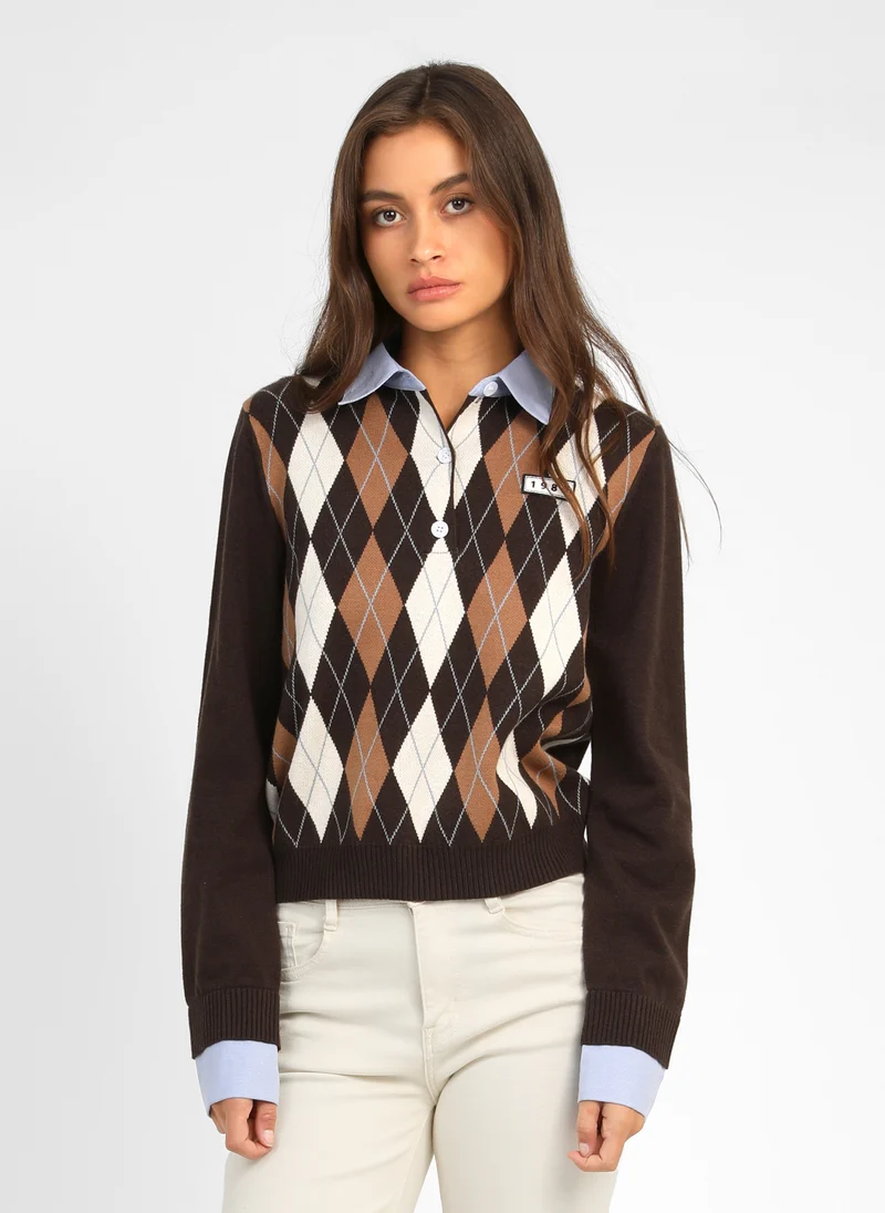 PULL NATHA marron