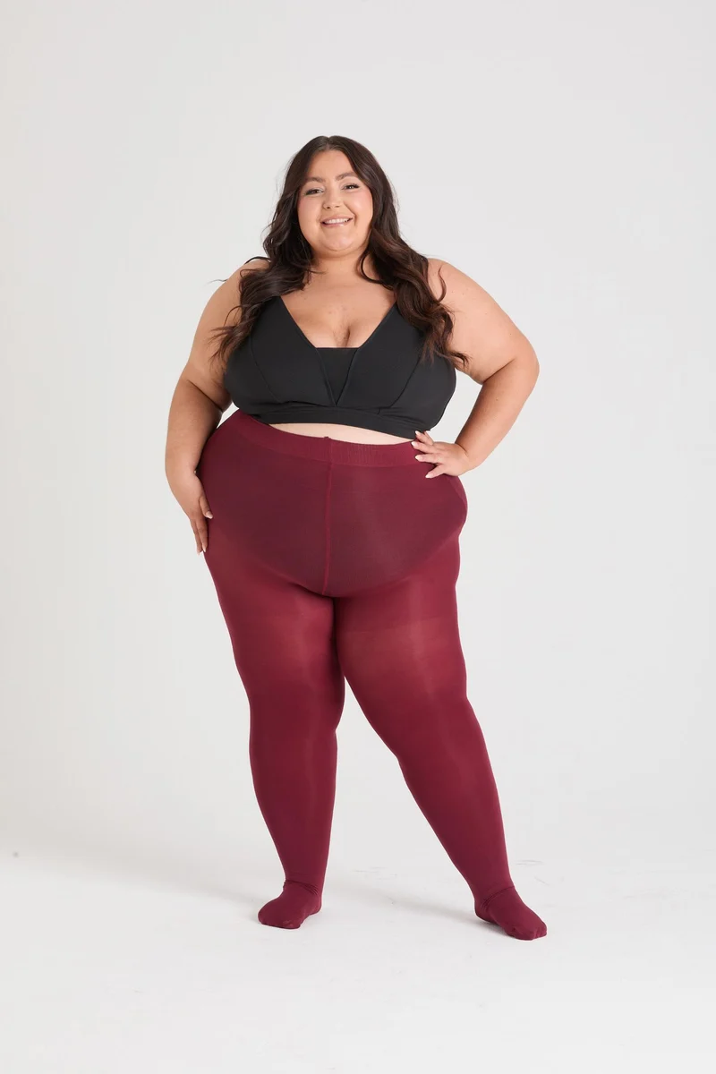 80 Denier Tights - Burgundy