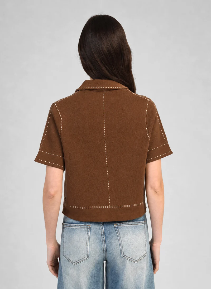 GILET LEBILLY marron
