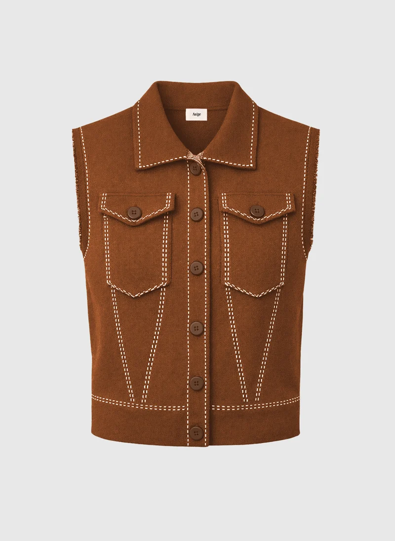 GILET LEWOODY marron
