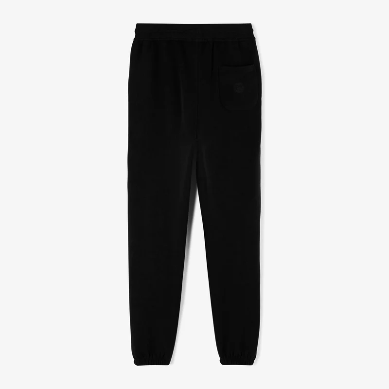 Jogging en molleton gratté noir en coton