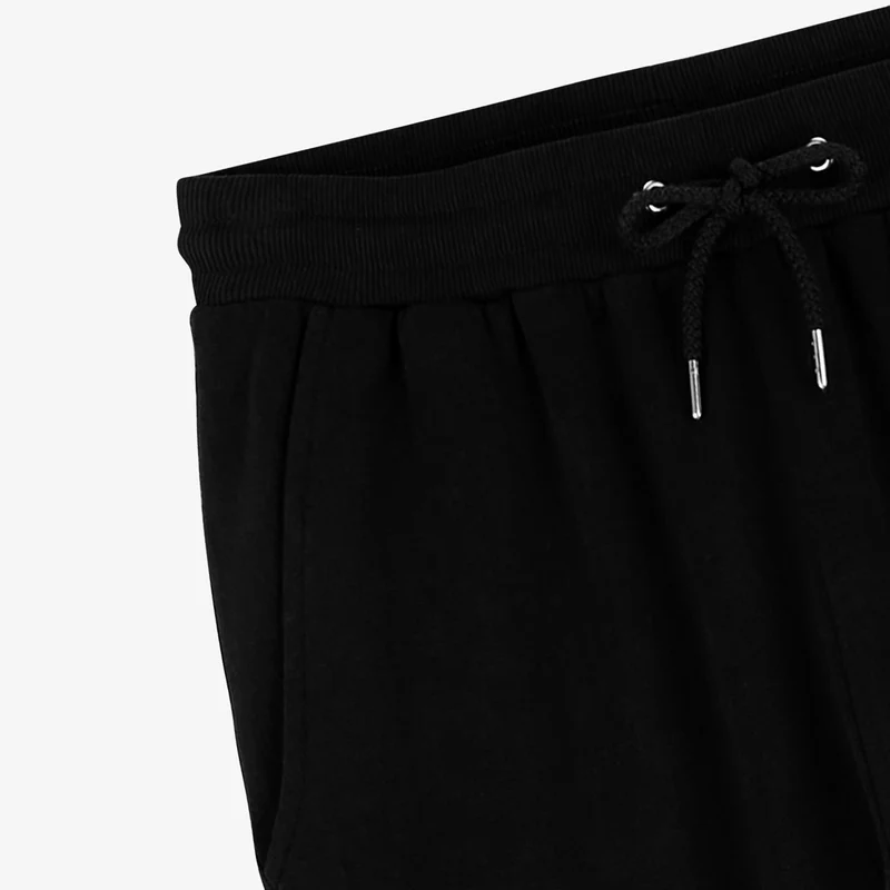 Jogging en molleton gratté noir en coton