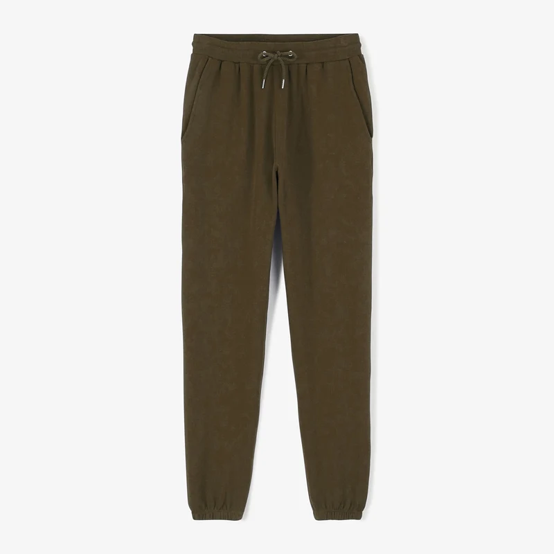 Jogging en molleton gratté marron café en coton