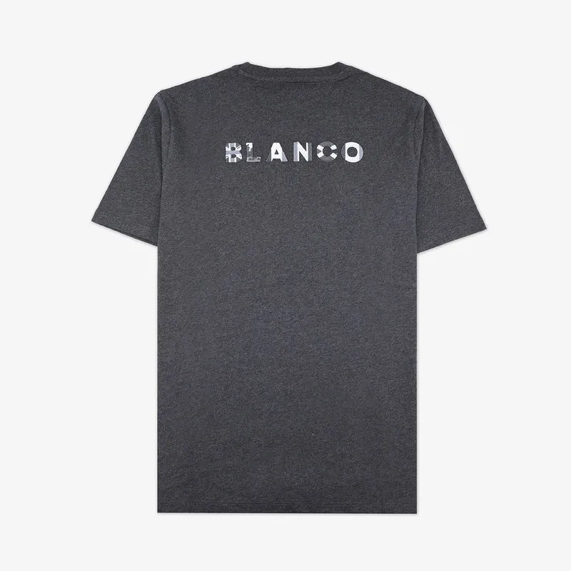 T-shirt manches courtes gris anthracite imprimé dos