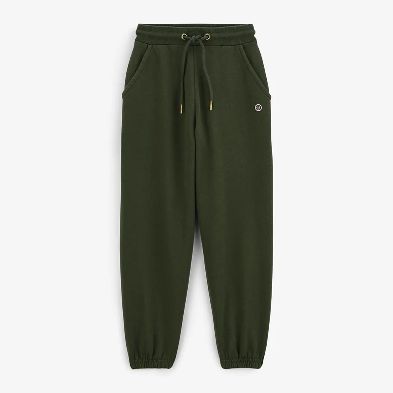 Jogging garçon élastiqué en coton vert anglais Paolo
