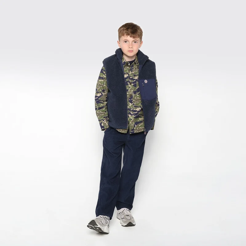Pantalon 549 regular taille élastiquée confort garçon bleu dark navy