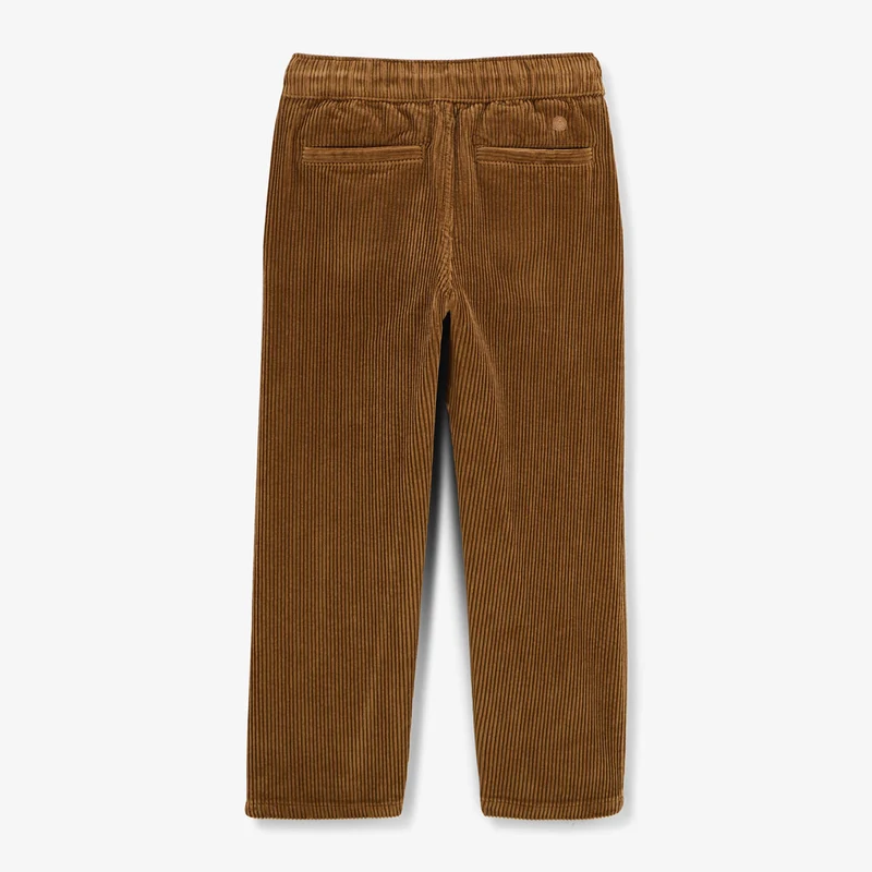 Pantalon 549 velours côtelé regular taille élastiqué garçon marron noisette