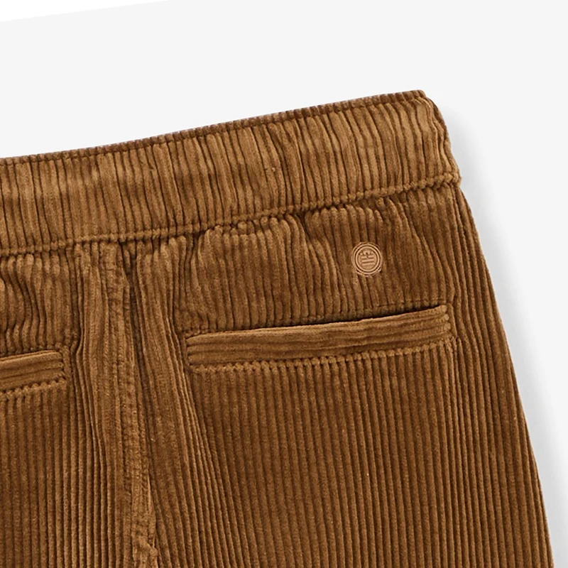 Pantalon 549 velours côtelé regular taille élastiqué garçon marron noisette