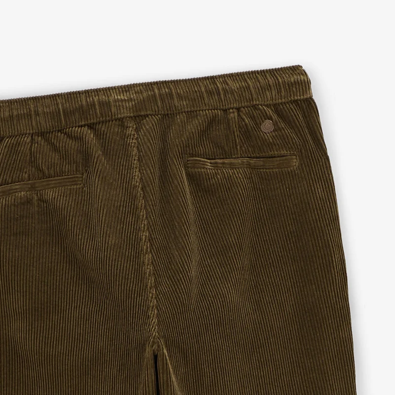 Pantalon 549 regular confort élastiqué marron ébène en velours