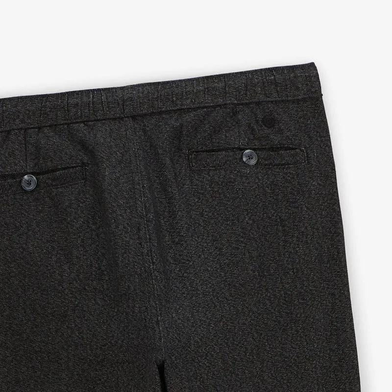 Pantalon 556 coupe large taille semi-élastiquée gris chiné en coton