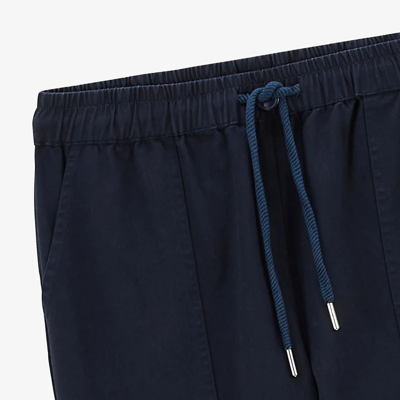 Pantalon 550 en coton coupe large élastique bleu marine