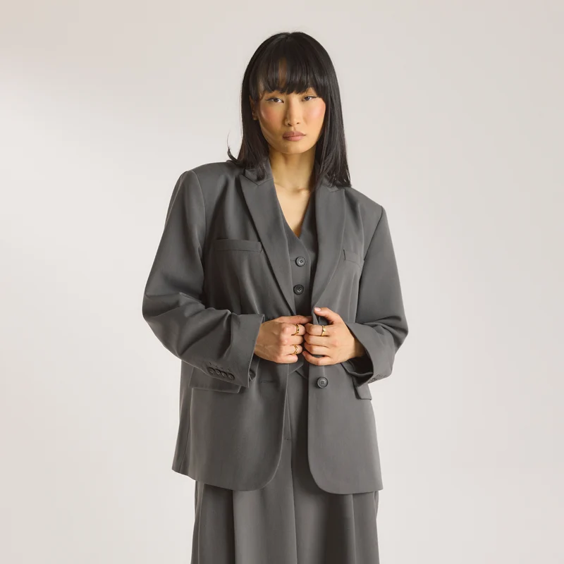 Blazer Oversize - Charbon