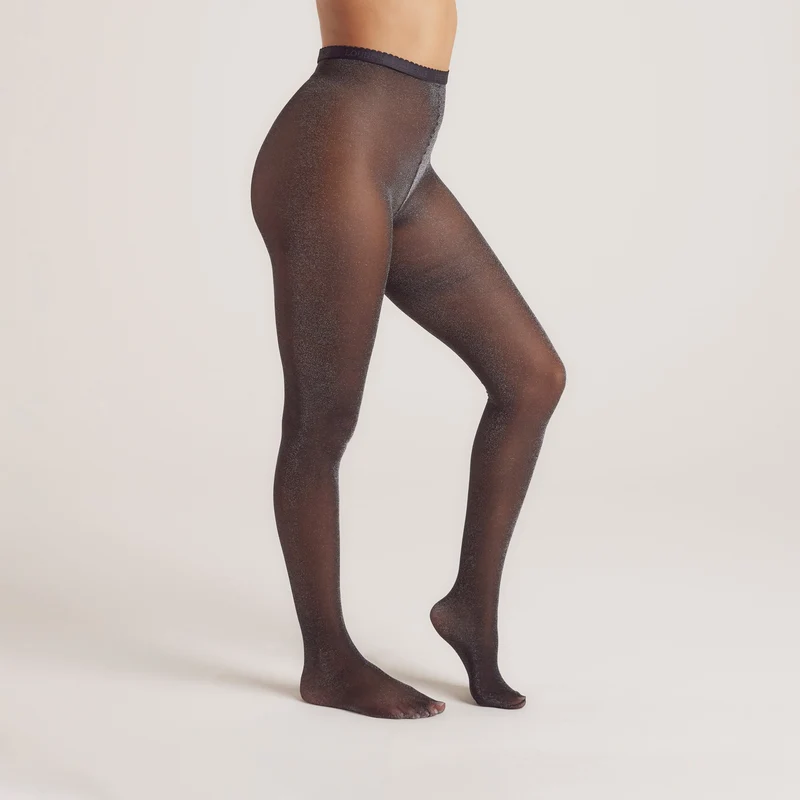 Sparkle Collant en Lurex (40 D) - Noir