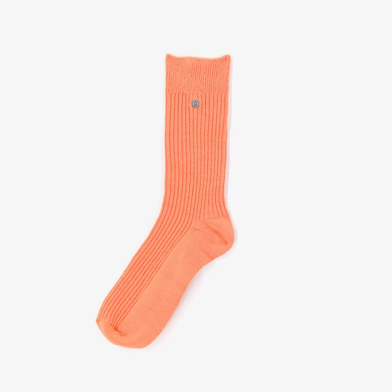 Pack 3 paires de chaussettes longues unies orange corail