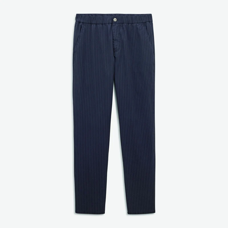 Chino 549 regular à rayures tennis élastiqué bleu nuit