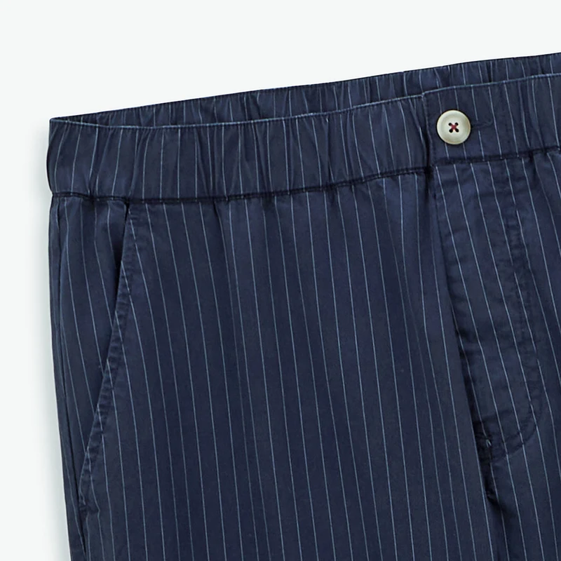 Chino 549 regular à rayures tennis élastiqué bleu nuit