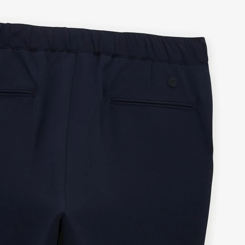 Chino coupe regular stretch taille élastiquée bleu marine foncé 549