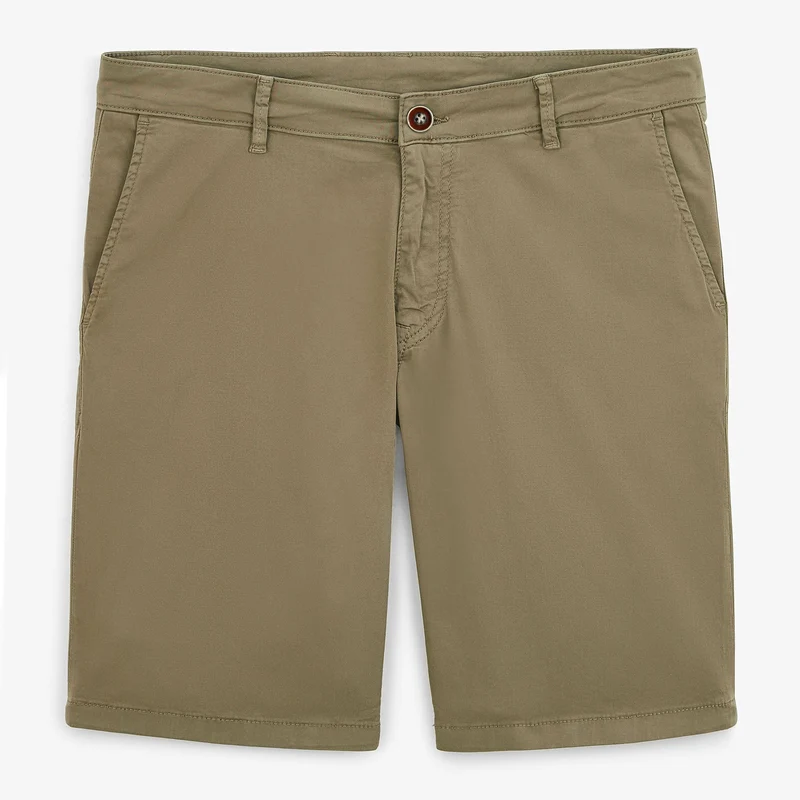 Bermuda 200 uni stretch vert militaire coupe droite confort