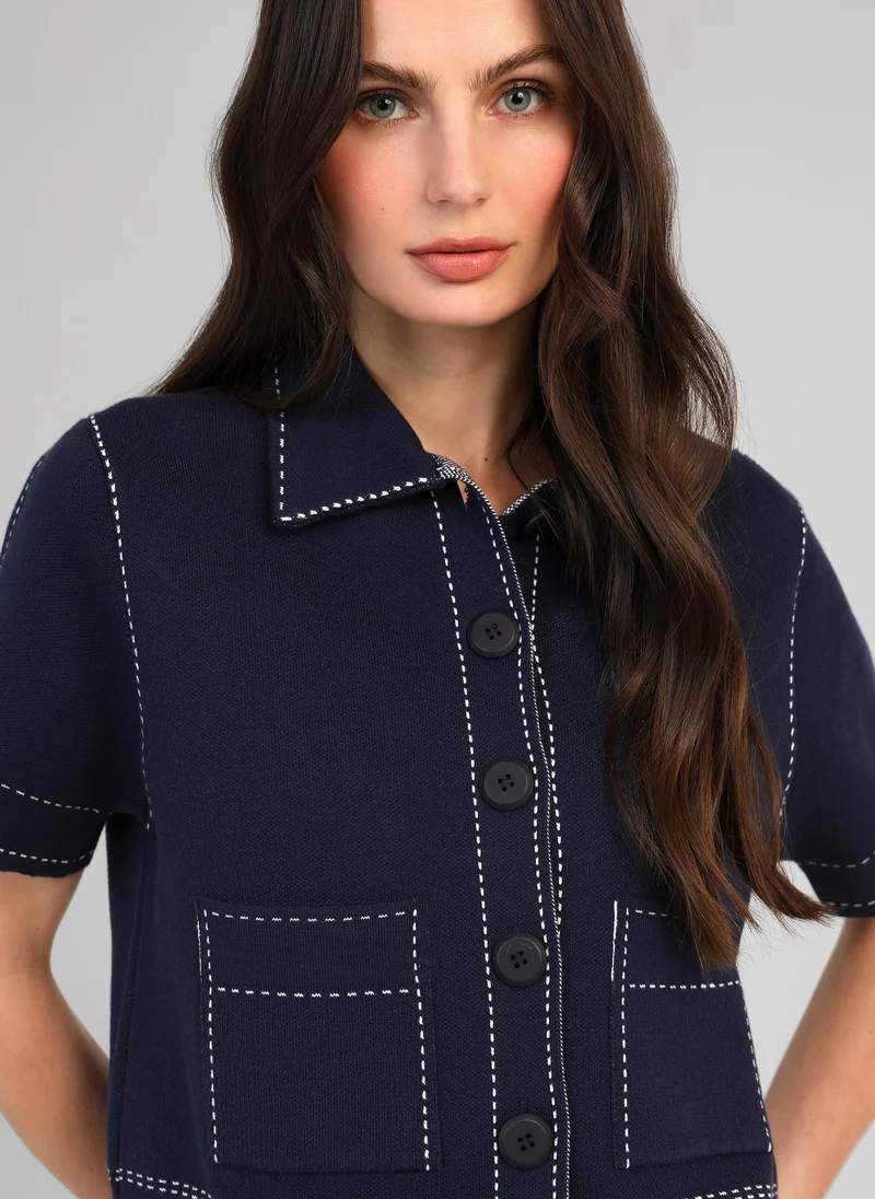 GILET LEBILLY marine
