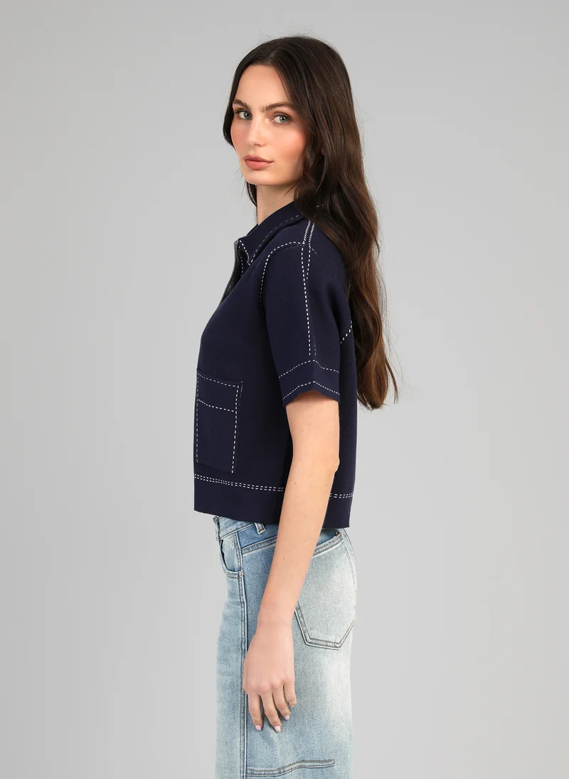GILET LEBILLY marine