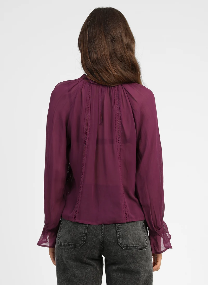 BLOUSE SALOUNA aubergine