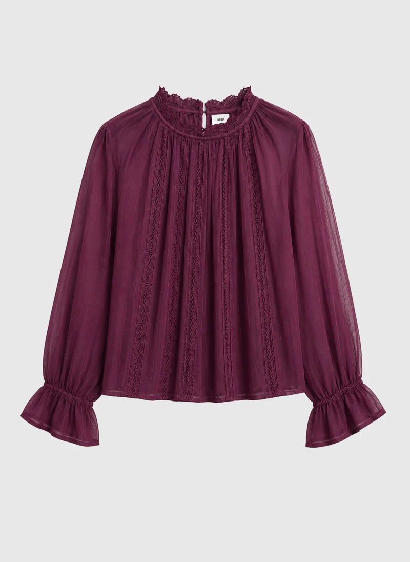 BLOUSE SALOUNA aubergine