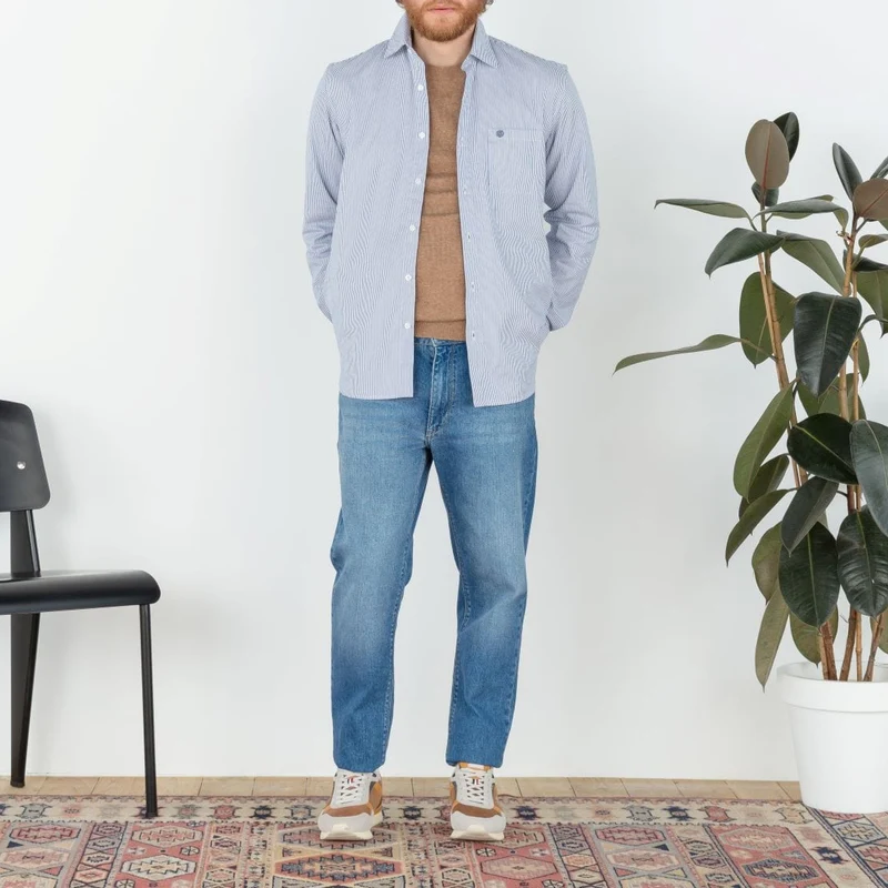 Jean 331 tapered fit en coton bleu brut