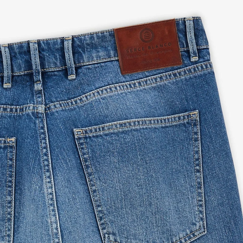 Jean 331 tapered fit en coton bleu brut