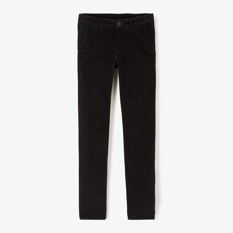 Chino 702 coupe droite en velours noir