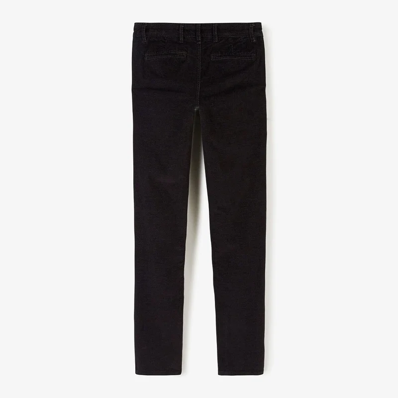 Chino 702 coupe droite en velours noir