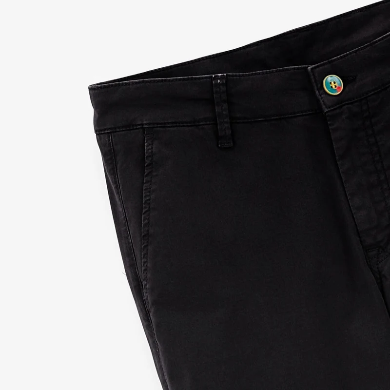 Chino 702 coupe droite confort noir en coton