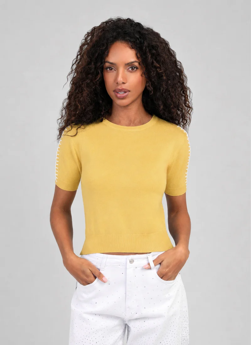 PULL NIKOLI jaune