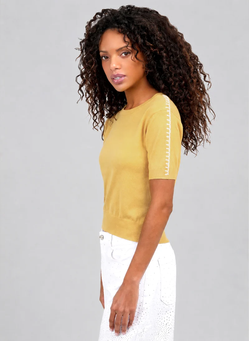 PULL NIKOLI jaune