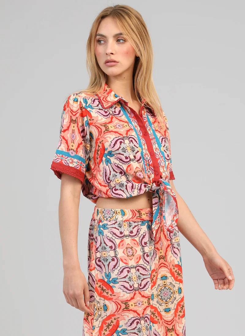 CHEMISE SATURNA folka corail