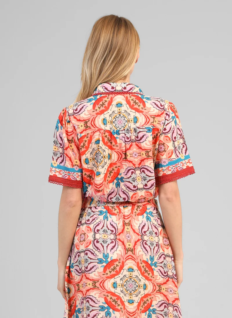 CHEMISE SATURNA folka corail