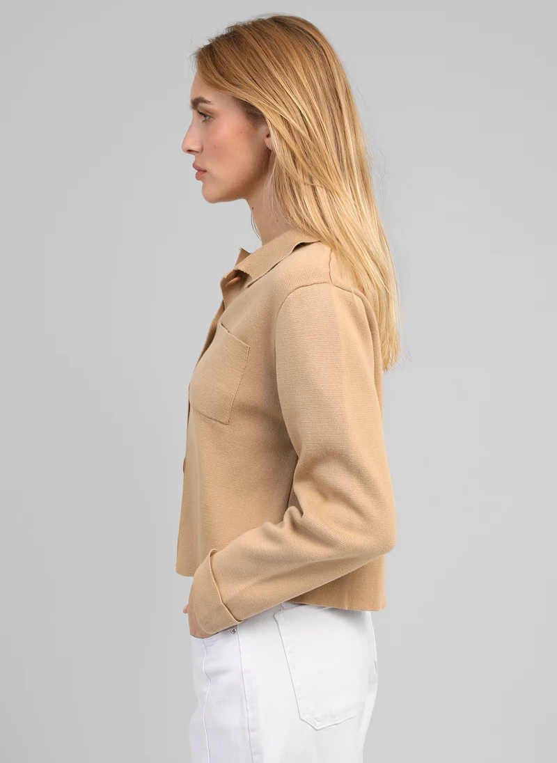 GILET LEVALIMANA camel