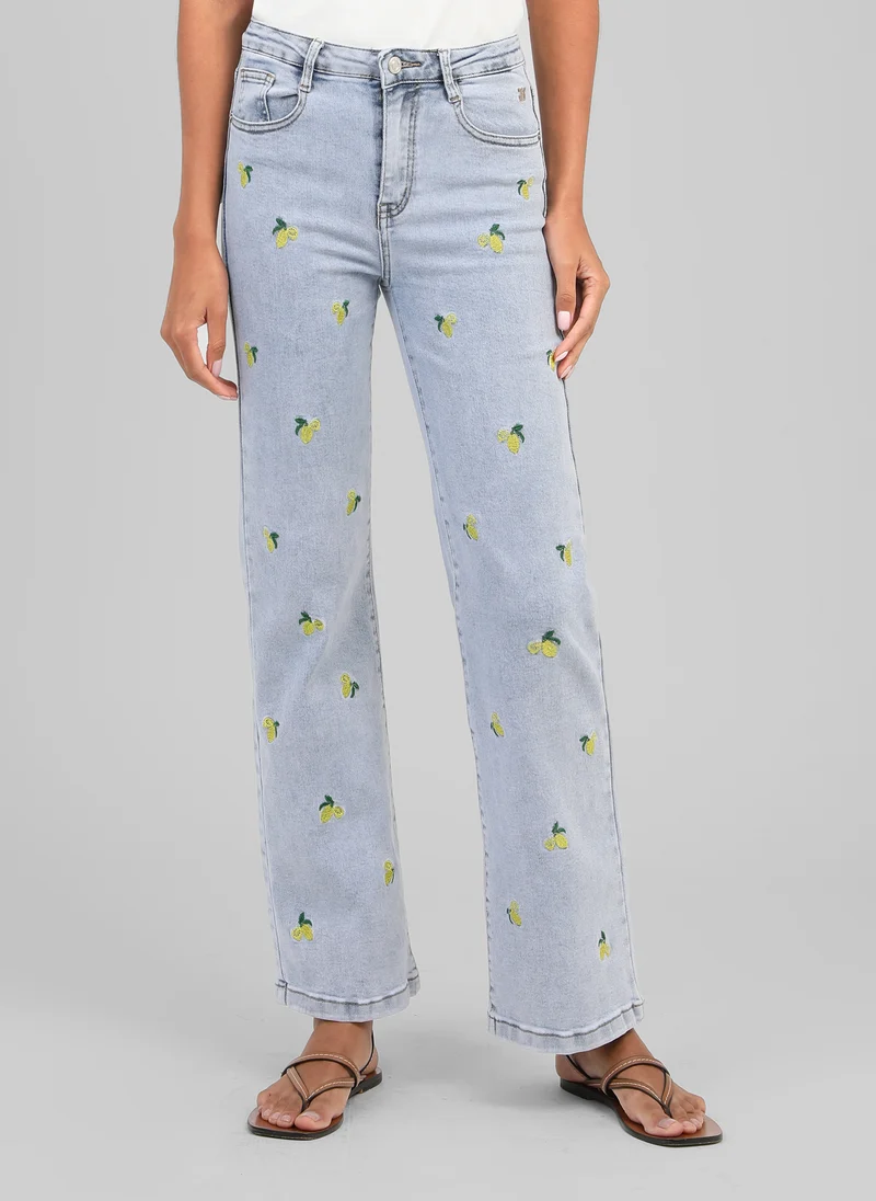 PANTALON PICITRON JEAN bleu clair
