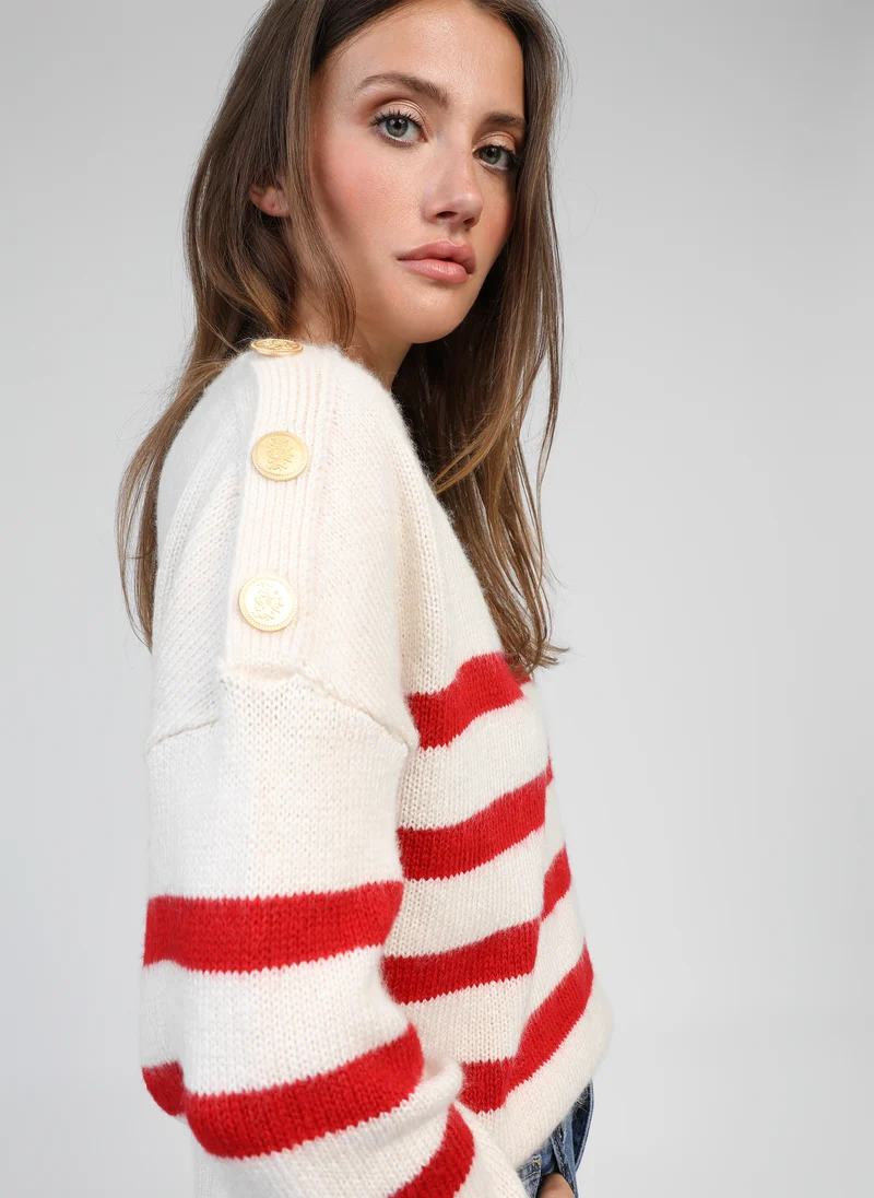 PULL LOTEFI rouge