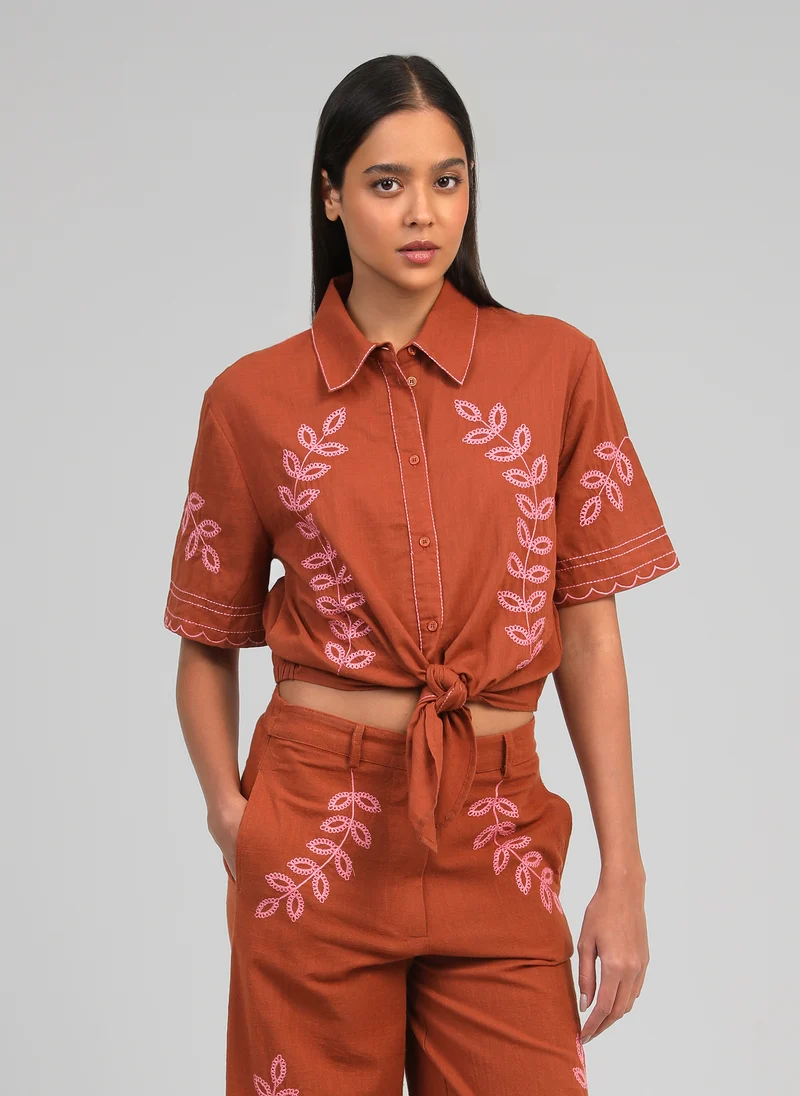 CHEMISE SILONA caramel