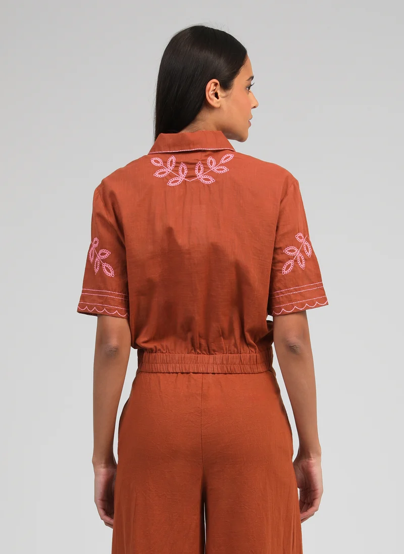 CHEMISE SILONA caramel