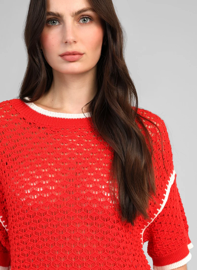 PULL VALMIE rouge