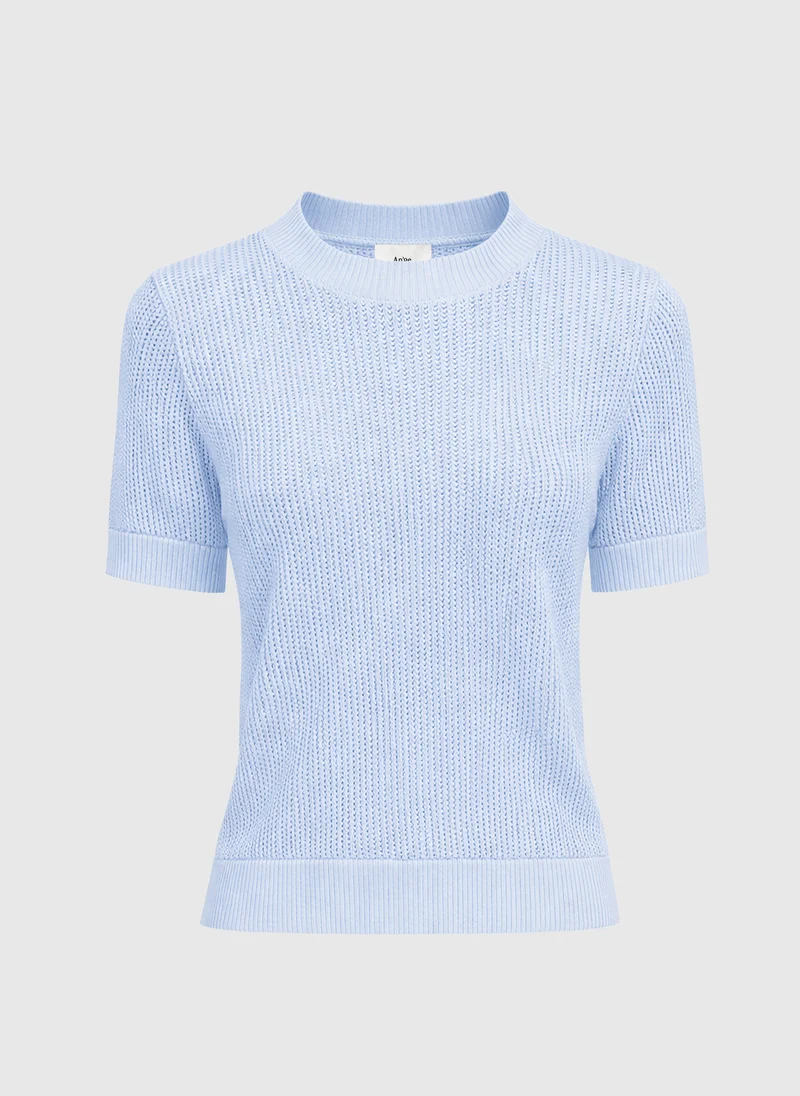 PULL MANCHES COURTES VIMA ciel