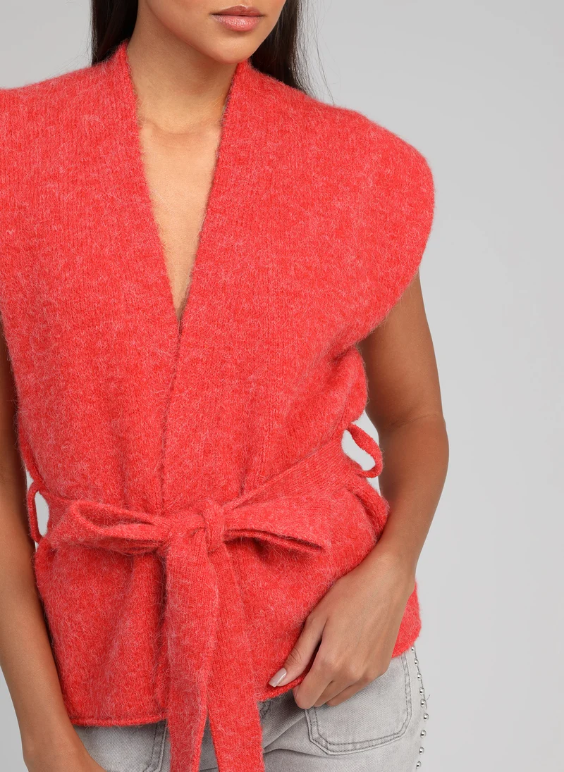 GILET LOUNINI coquelicot