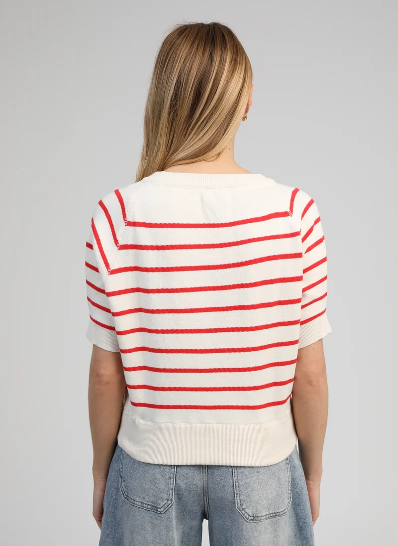 PULL VESTIZA rouge